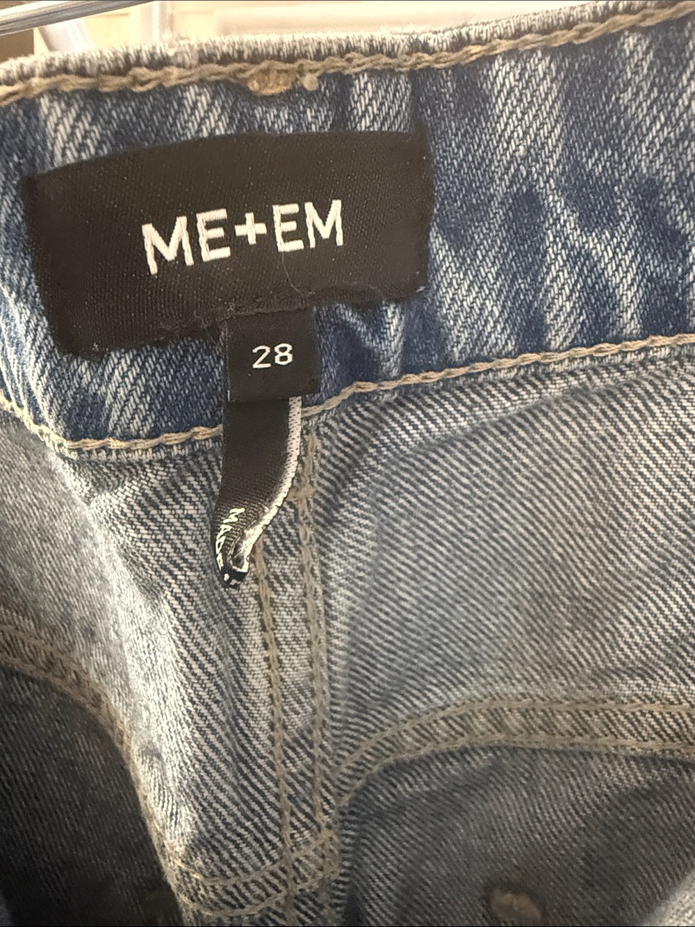 ME+EM Blue Cropped Slight Barrel Jeans - Picture 2 of 5